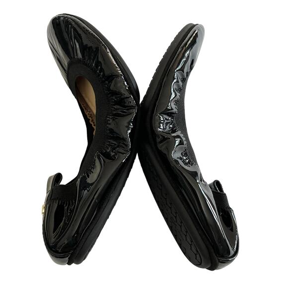 Yosi Samara Foldable Ballet Flat Black Patent Leather 5 - Picture 8 of 11